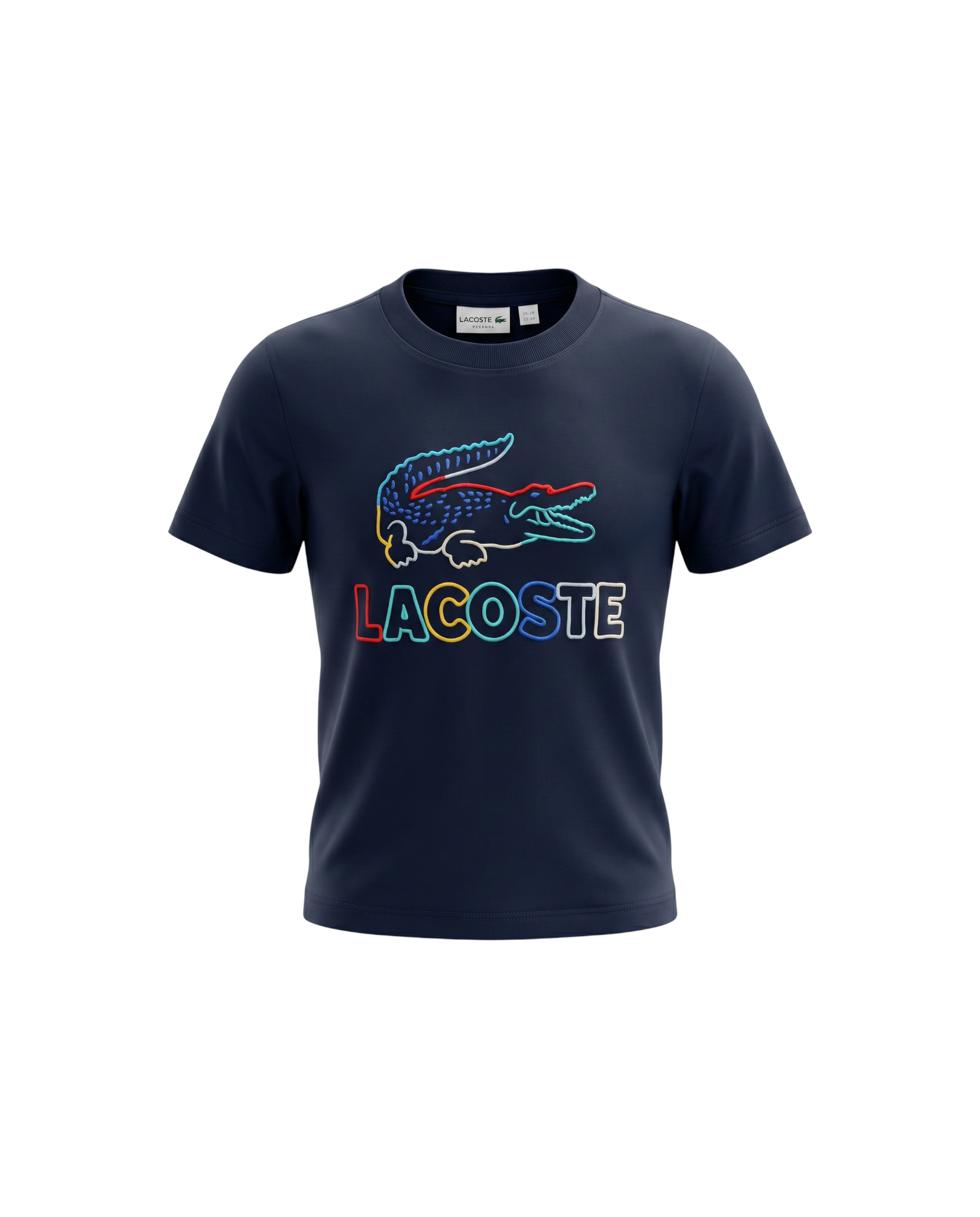Kids Lac. Multi Logo T Shirt - Navy Blue