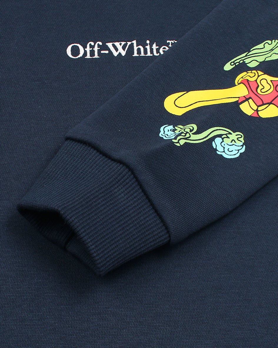 Premium Off-W Boys Sweat - Navy Blue