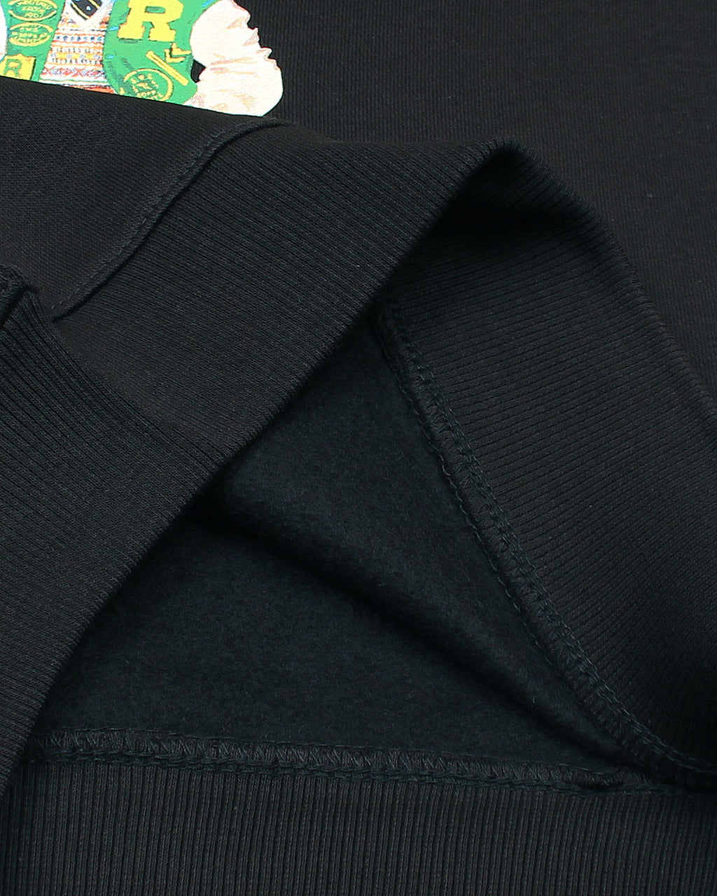 Kids Iconic Green Bear Sweat - Black