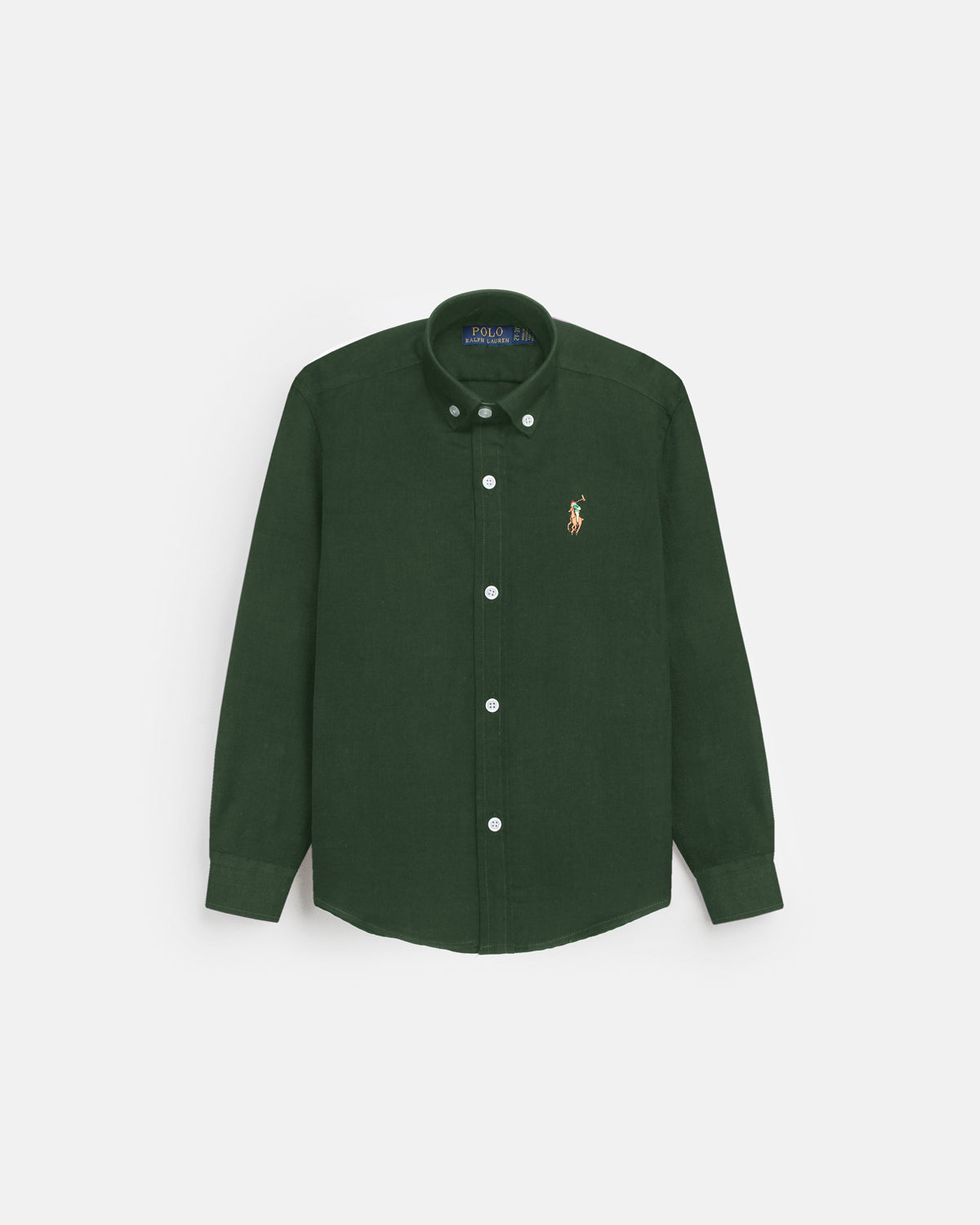 Kids Button Down Oxford Shirt - Green