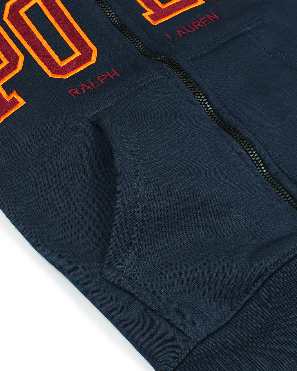 Premium Kids Polo Zipper Hoddie - Navy Blue