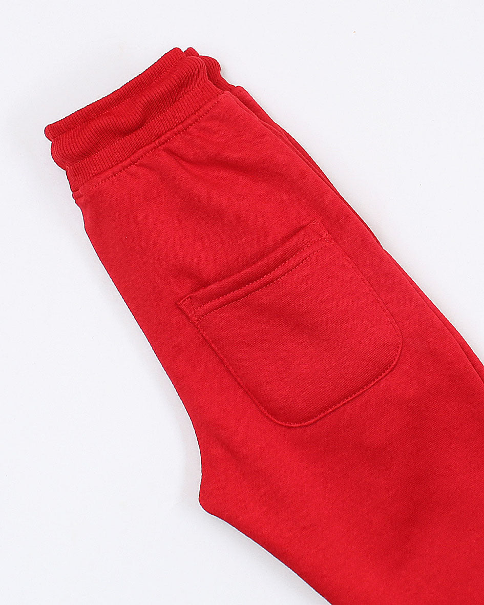 Iconic Winter Kids Basic Pony Fleece Trouser - Red