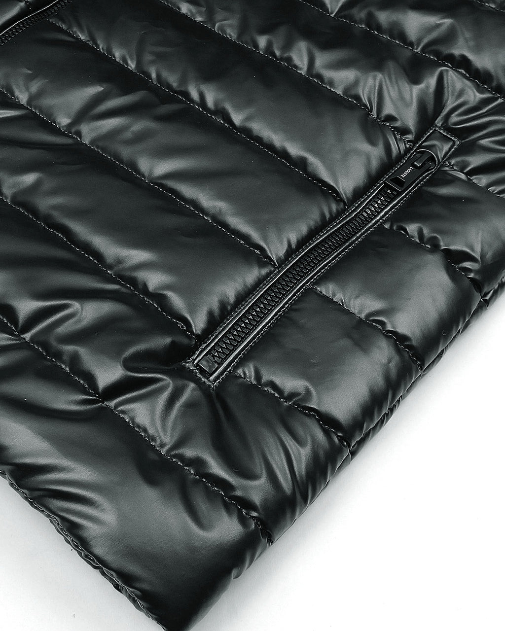 Premium Mens Quilted Nylon L-C-O-S-T Gillet - Black