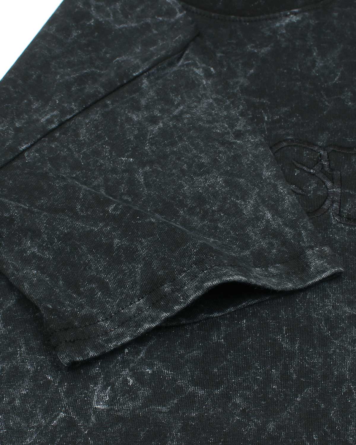 Premium Kids Acid Wash Co-ord Set - Black