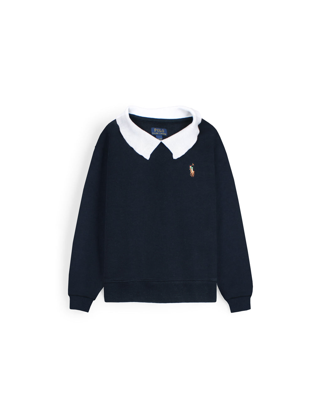 Kids Premium Collar Sweatshirt - Navy Blue