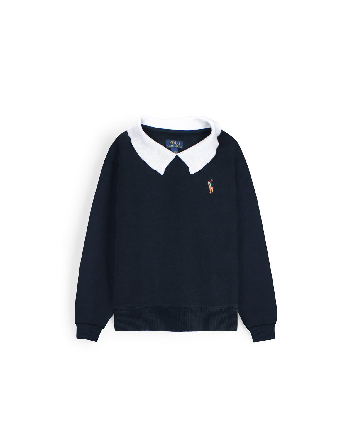 Kids Premium Collar Sweatshirt - Navy Blue