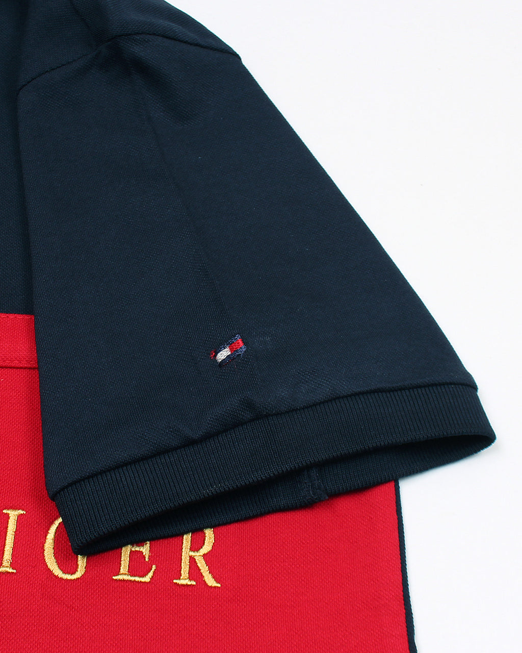 Premium Tommy Color Block Polo - Navy Blue