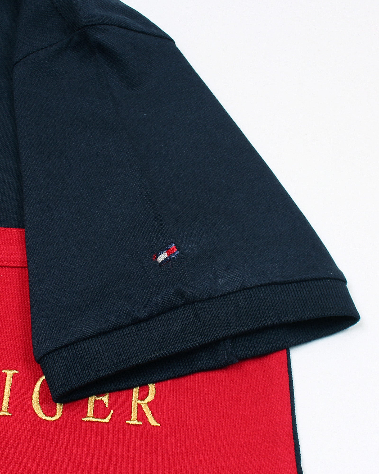 Premium Tommy Color Block Polo - Navy Blue