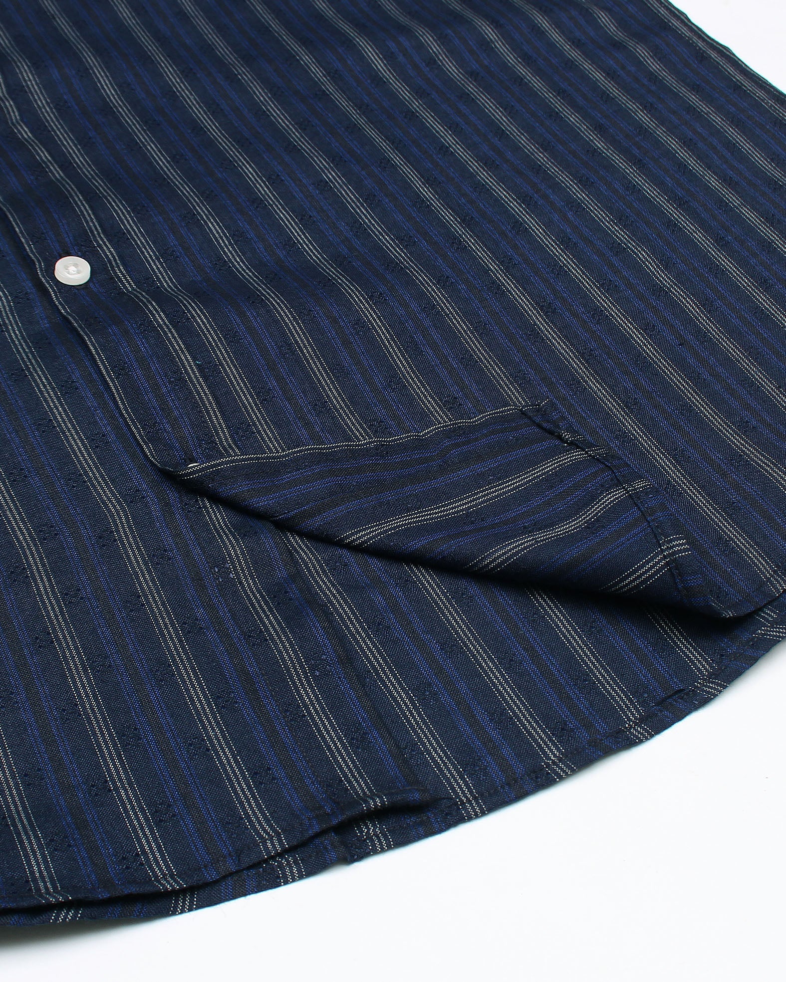 Premium Down Button Lined Shirt - Grey & Blue