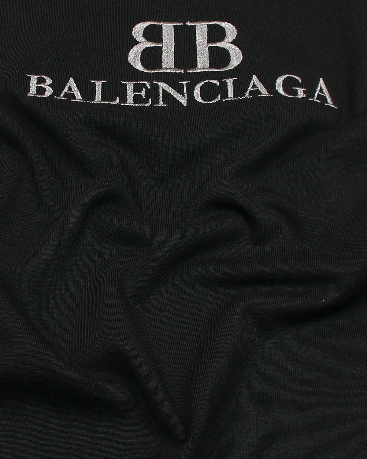 Balen. Oversized Motive Men Tee Shirt - Black