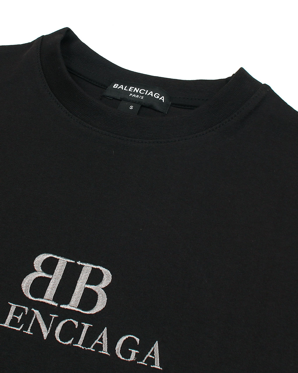 Balen. Oversized Motive Men Tee Shirt - Black