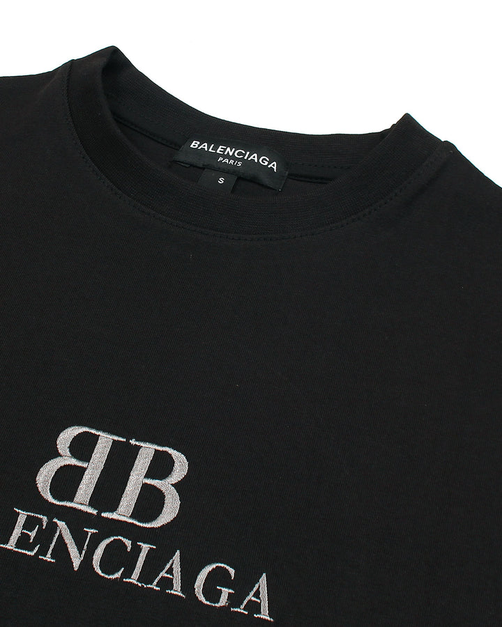 Balen. Oversized Motive Men Tee Shirt - Black