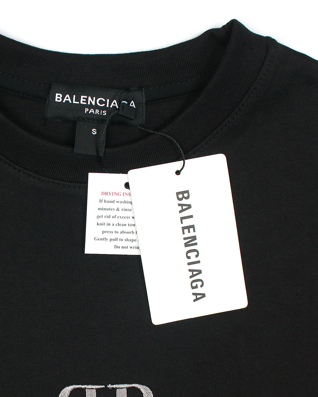 Balen. Oversized Motive Men Tee Shirt - Black