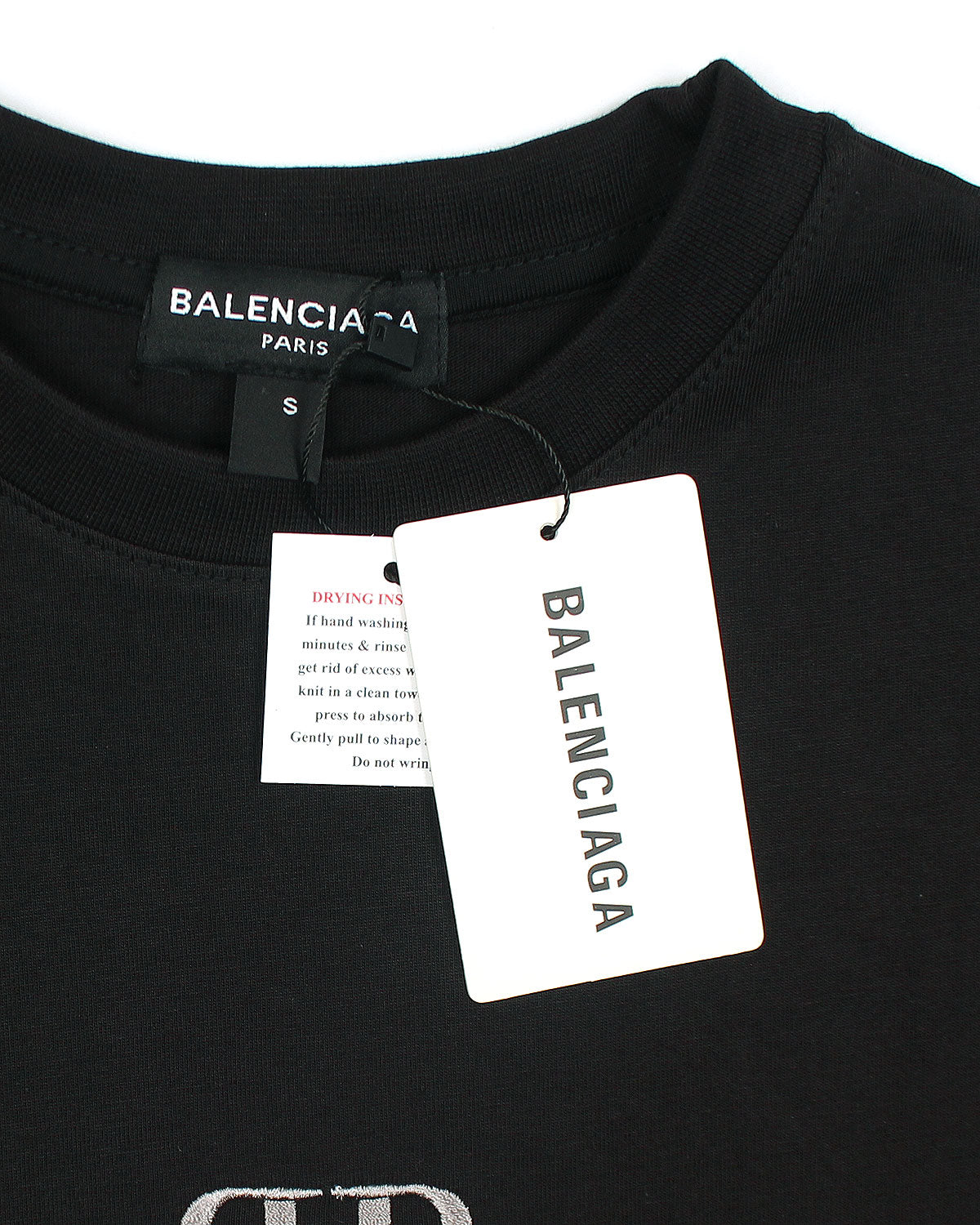 Balen. Oversized Motive Men Tee Shirt - Black