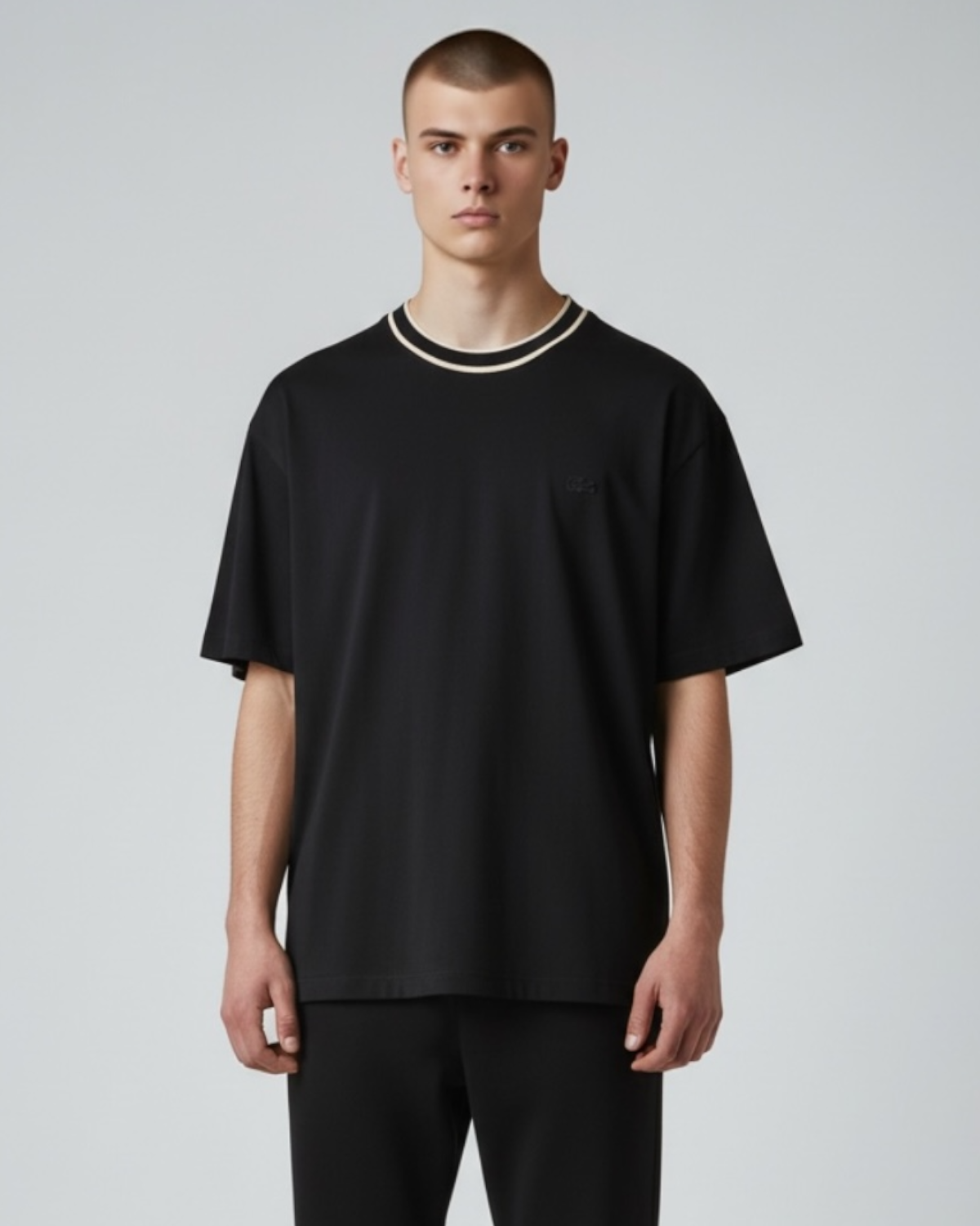 Men's Lac. Minimal Oversize T Shirt - Black