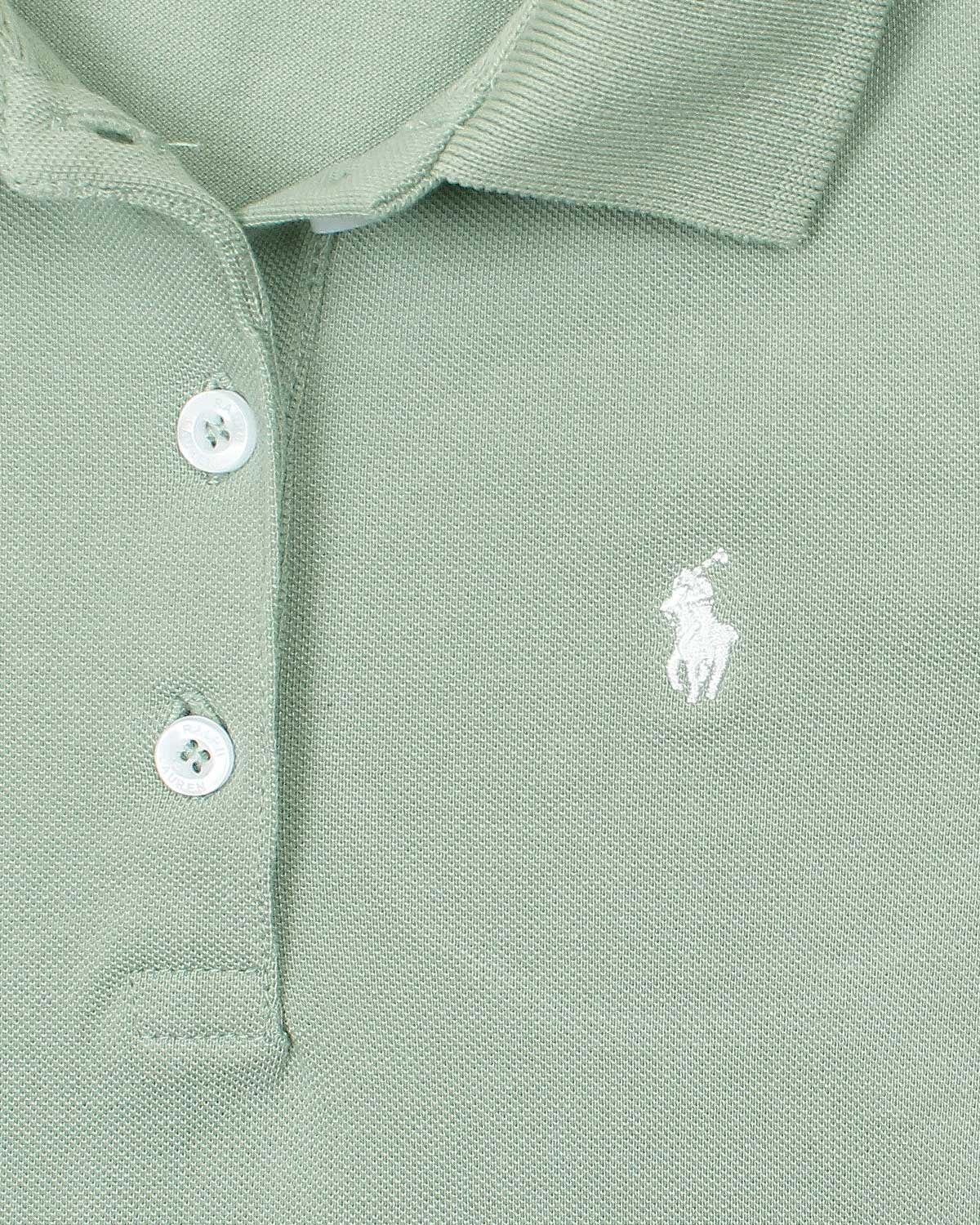 Baby Girl Iconic Polo Dress - C Green