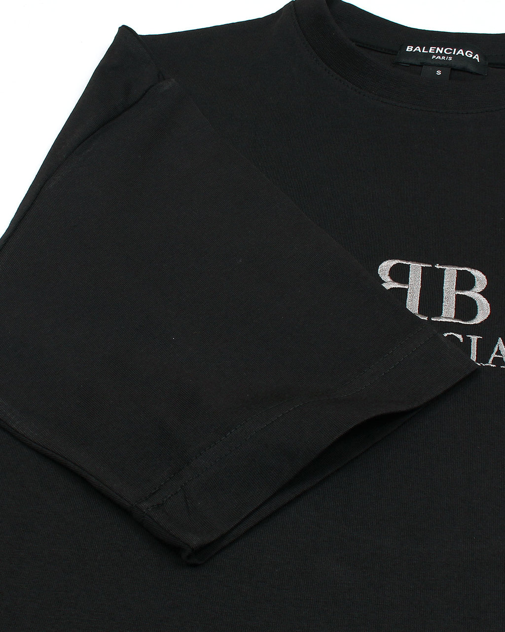 Balen. Oversized Motive Men Tee Shirt - Black