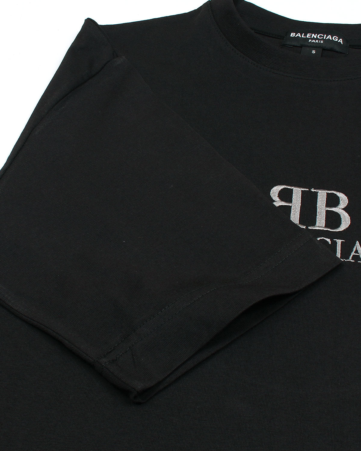 Balen. Oversized Motive Men Tee Shirt - Black