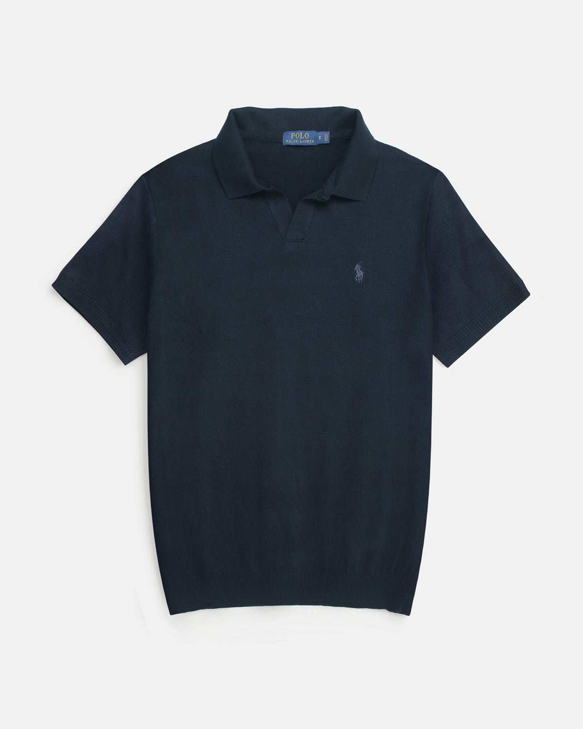 Exclusive Knitted Johny Collar Polo Shirt - Navy Blue