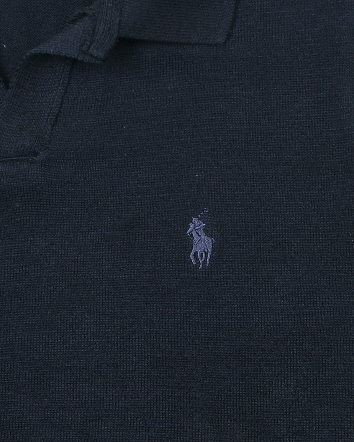 Exclusive Knitted Johny Collar Polo Shirt - Navy Blue