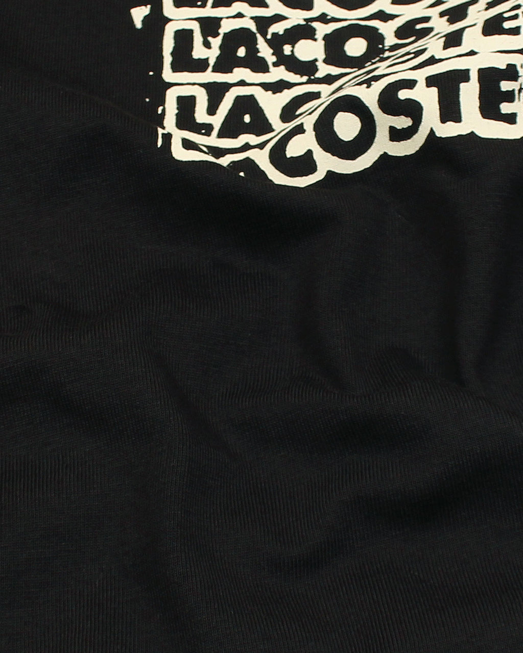 Lac. Oversized Front Back Men Tee - Black