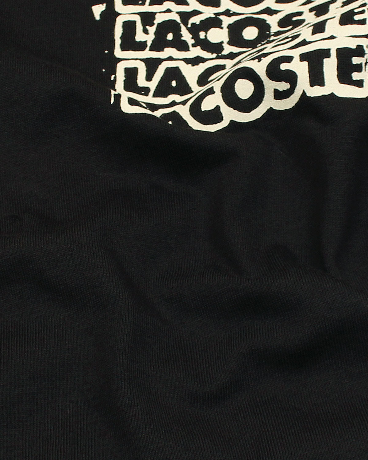 Lac. Oversized Front Back Men Tee - Black