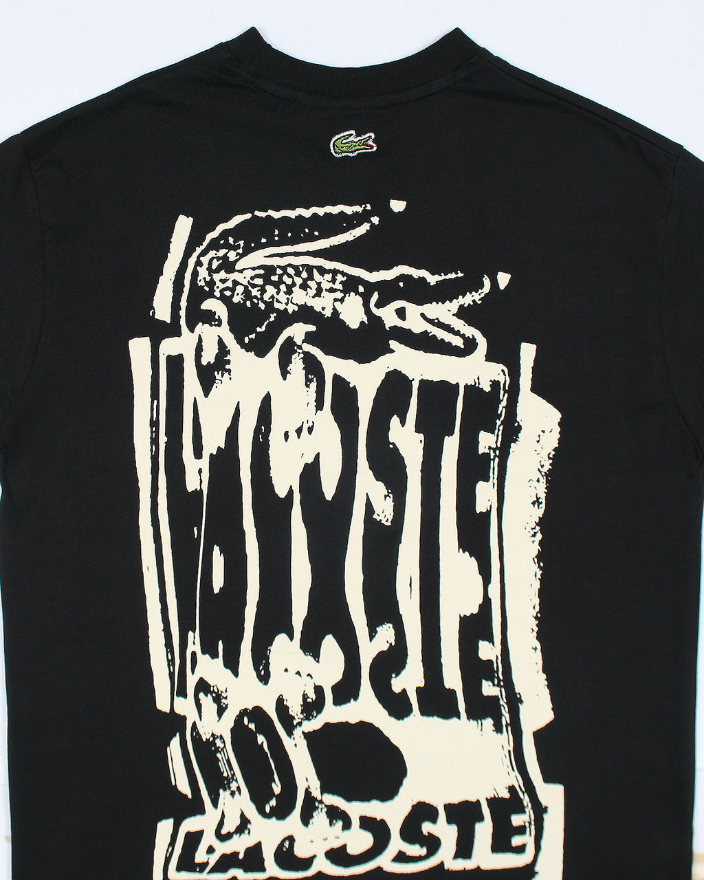 Lac. Oversized Front Back Men Tee - Black