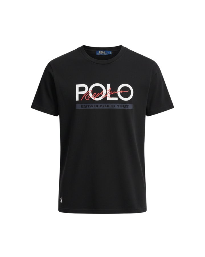 Men's Polo Signature T Shirt -Black