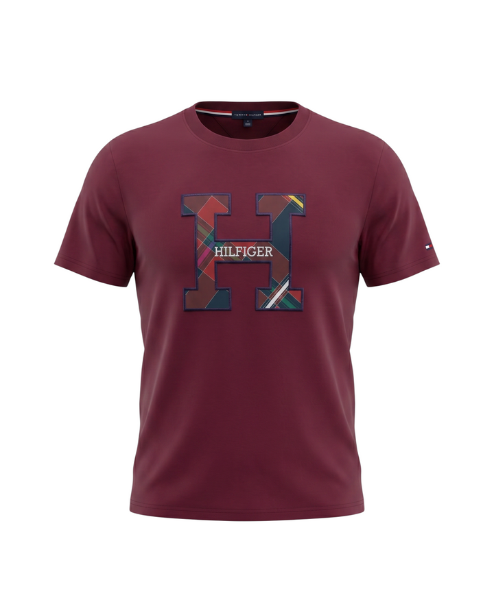 Men's Hil. Motive T Shirt - Maroon