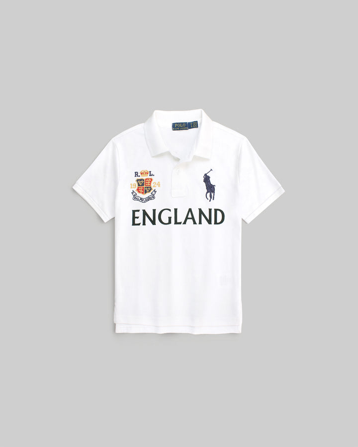 Kids Country Eng. Polo Shirt - White