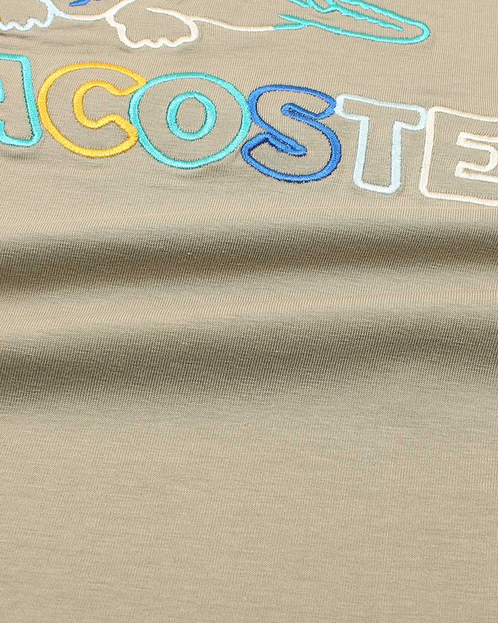 Kids Lac. Multi Logo T Shirt - Beige