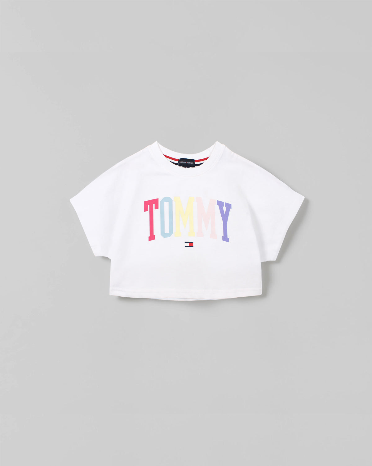 Baby Girls Cropped Tom. T Shirt - White
