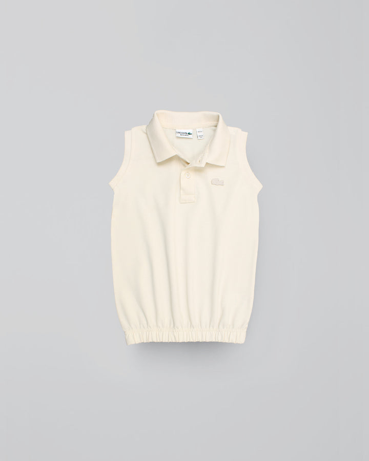Premium Baby Girl Lac. Polo Shirt - Off White