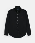 Premium Mesh Pique R/L Men Oxford Shirt - Black
