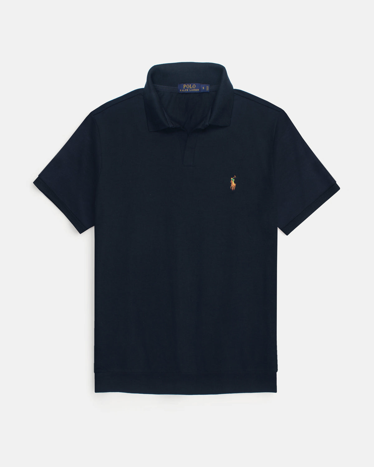 Iconic R-L Johnny Collar Polo - Navy Blue