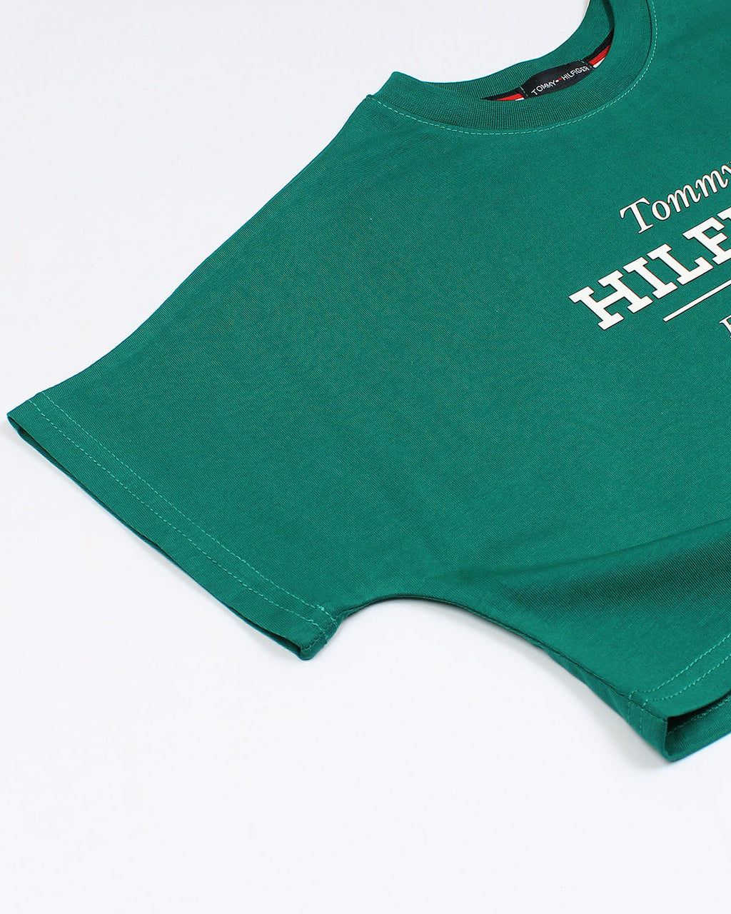 Exclusive Hilfiger Girls Crop Top Tee - Premium Green