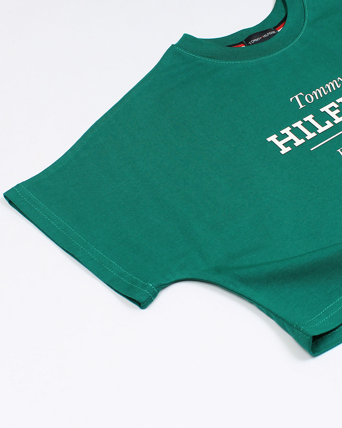 Exclusive Hilfiger Girls Crop Top Tee - Premium Green