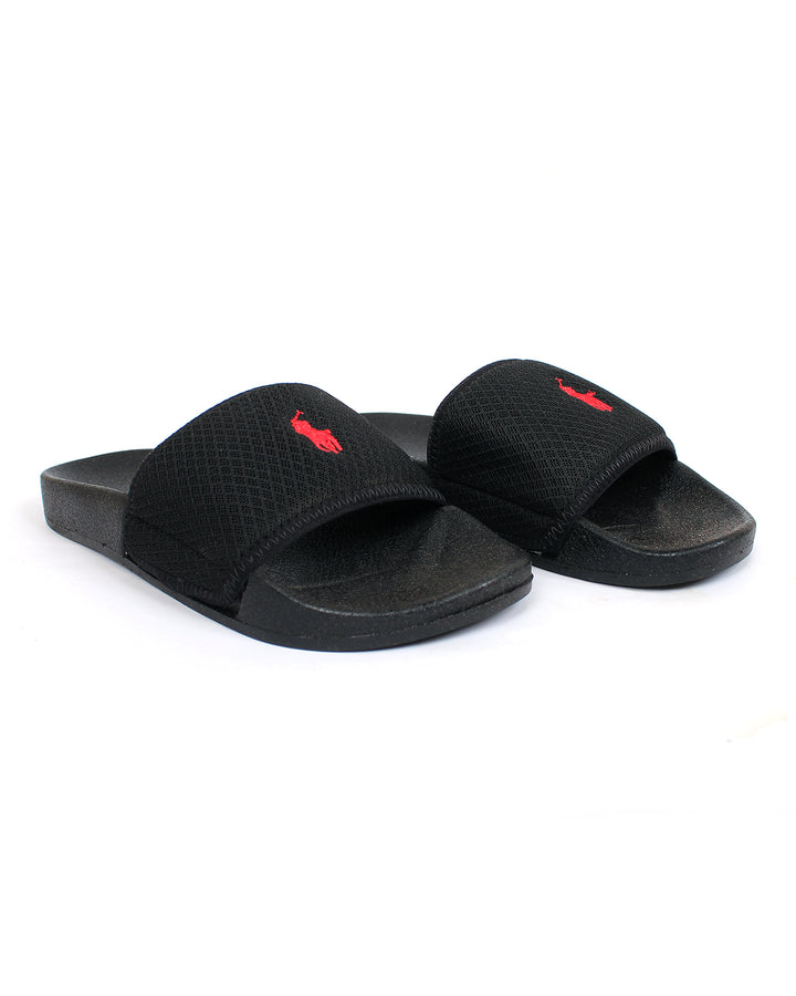 Premium Polo Men's Slides - Black