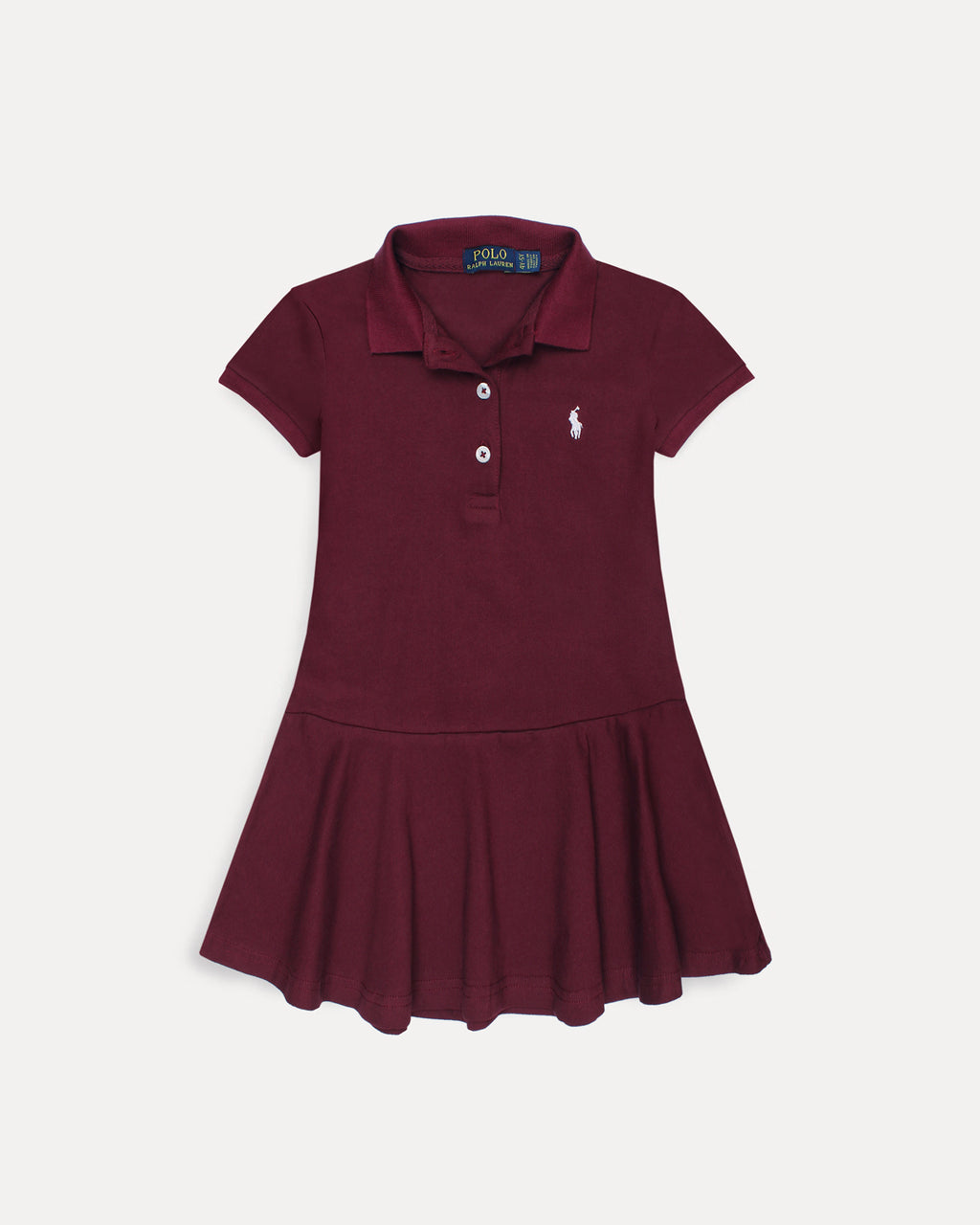 Premium Baby Girl R-L Polo Dress - Maroon
