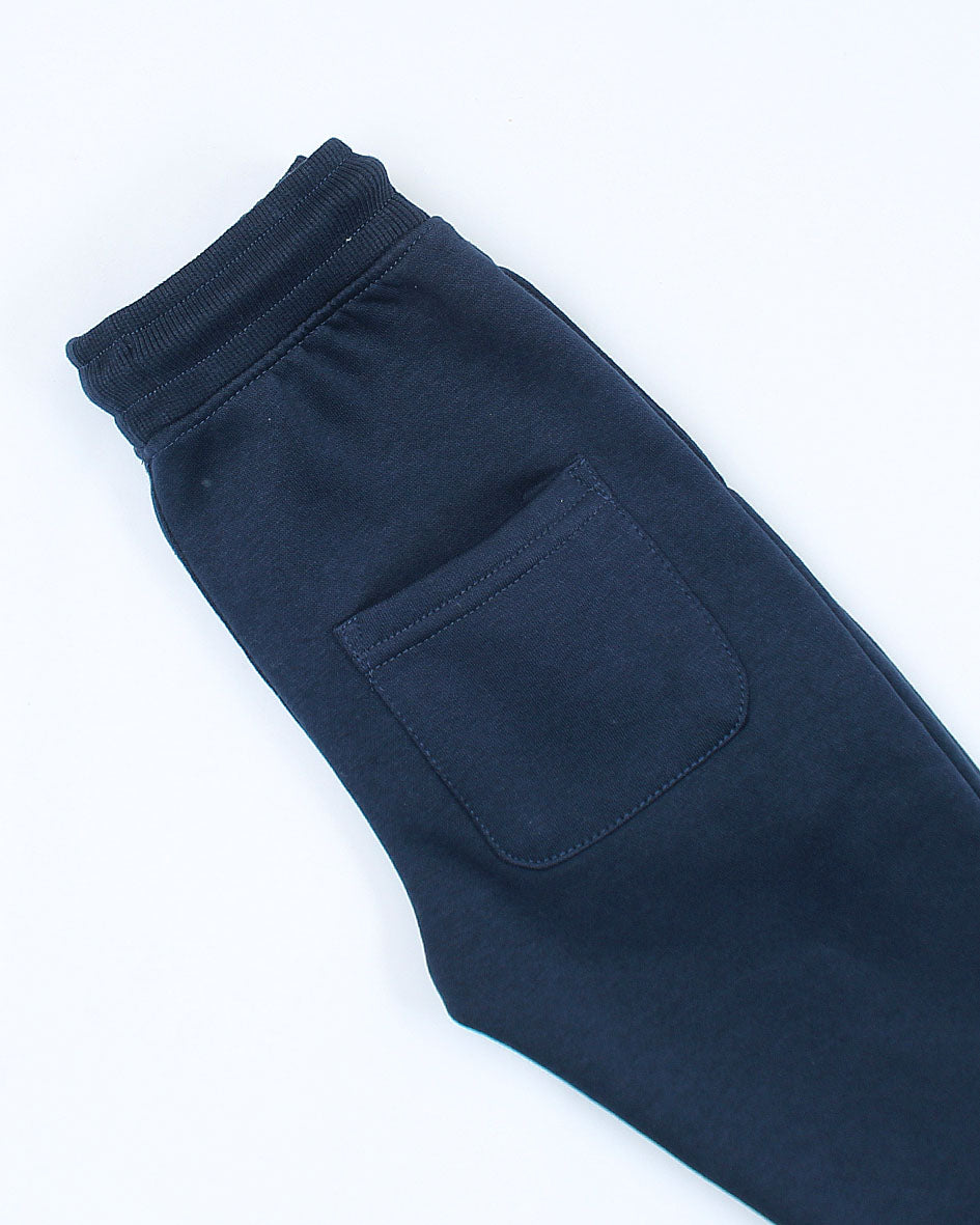 Premium Winter Kids Polo Jogger Pants - Navy Blue