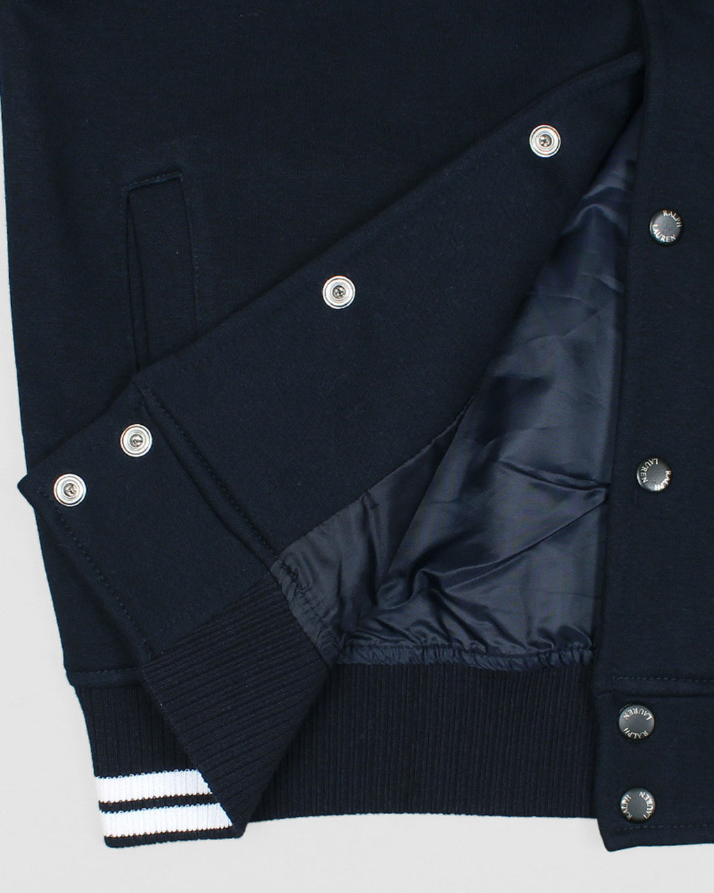 Premium Base Ball R-L Fleece Jacket - Navy Blue