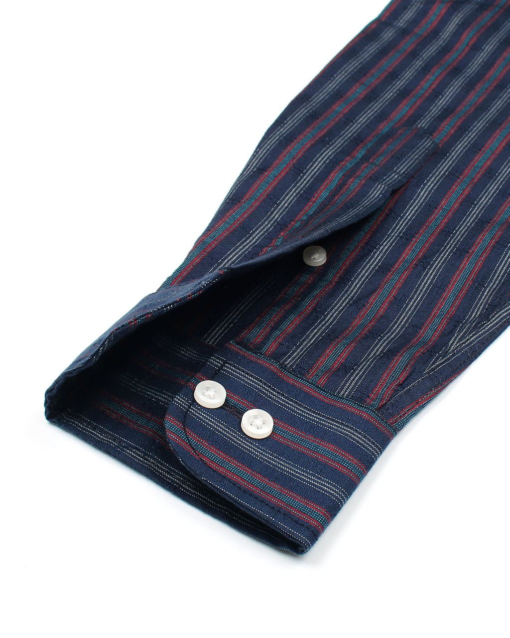 Premium Down Button Lined Shirt - Red & Blue