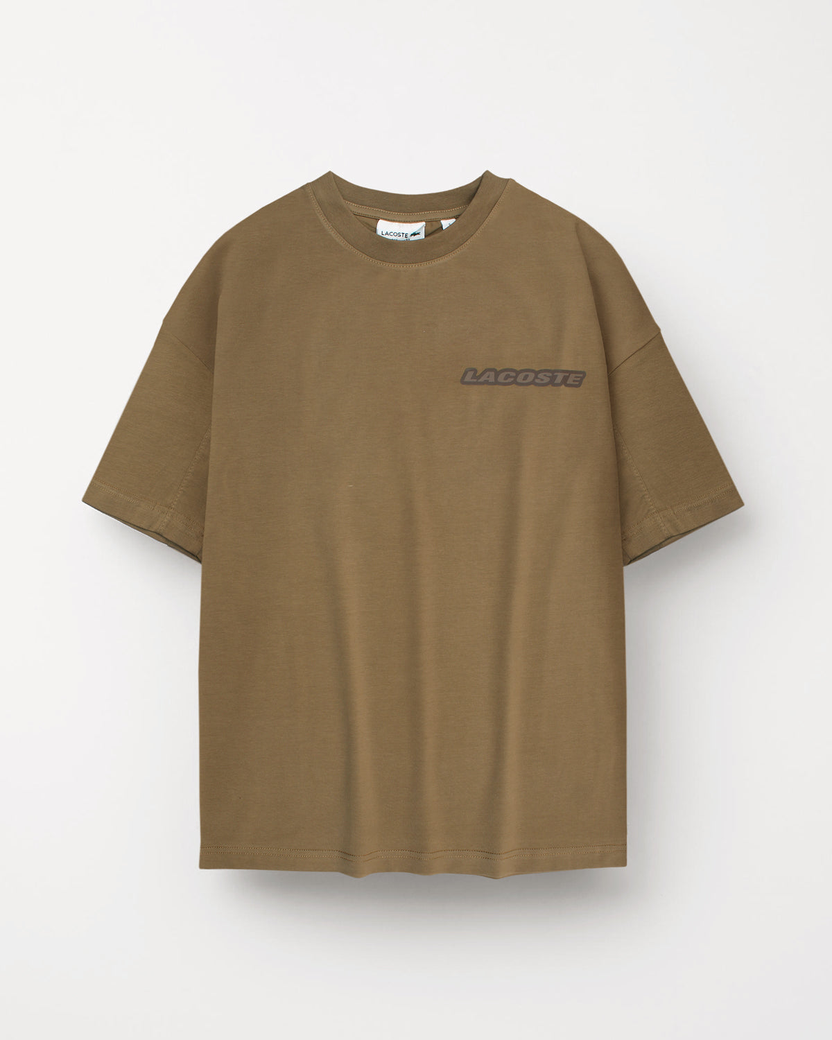 Men's Oversized Basic Lac. T Shirt - Brown
