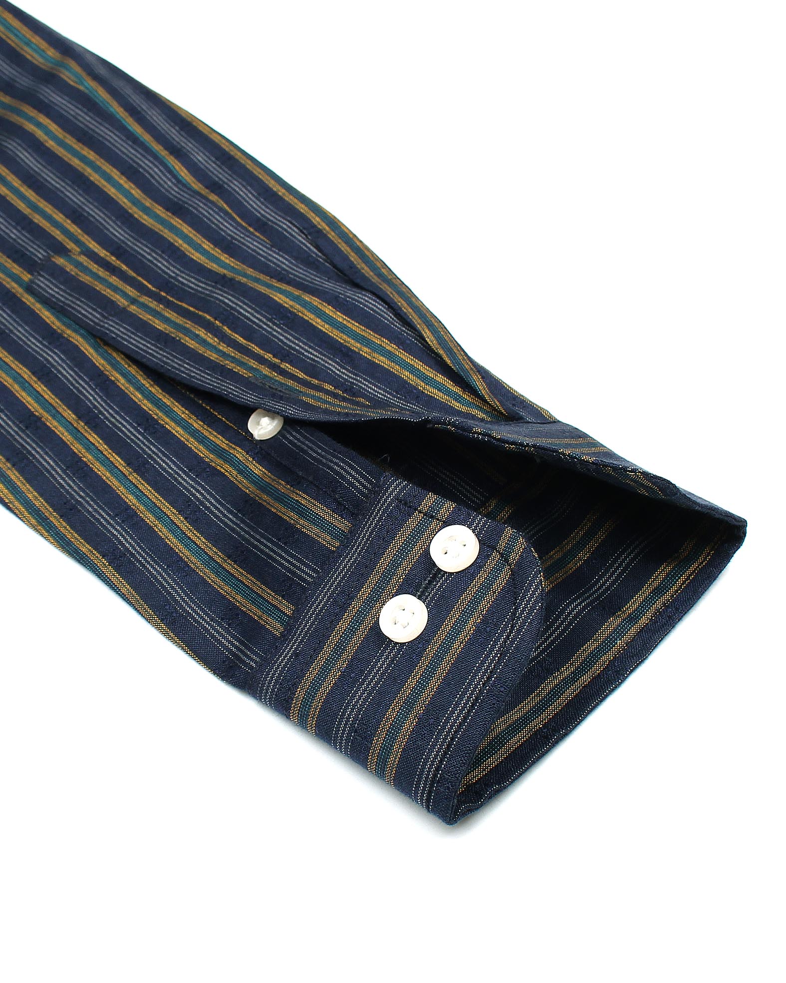 Premium Down Button Lined Shirt - Golden & Blue