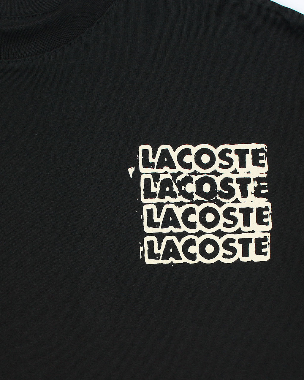 Lac. Oversized Front Back Men Tee - Black