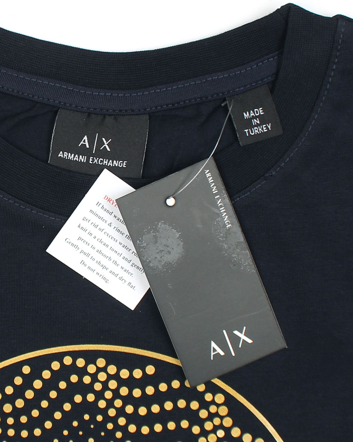 Exclusive A/X Men Gold Tee - Navy Blue
