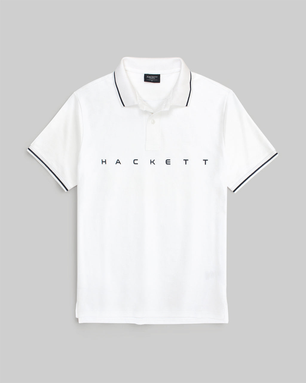 Premium HKT Men Tipped Polo Shirt - White