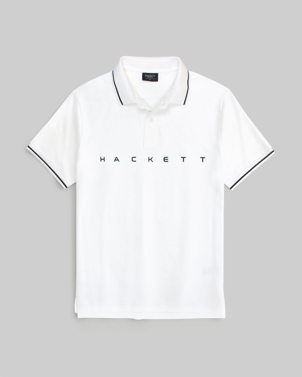 Premium HKT Men Tipped Polo Shirt - White