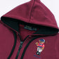 Premium Kids’ Bear Zip-Up Hoodie - Maroon