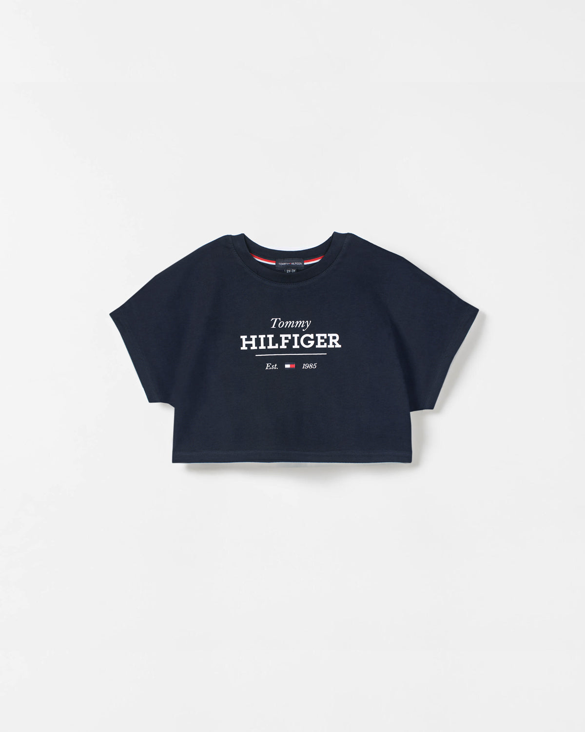 Exclusive Hilfiger Girls Crop Top Tee - Navy Blue